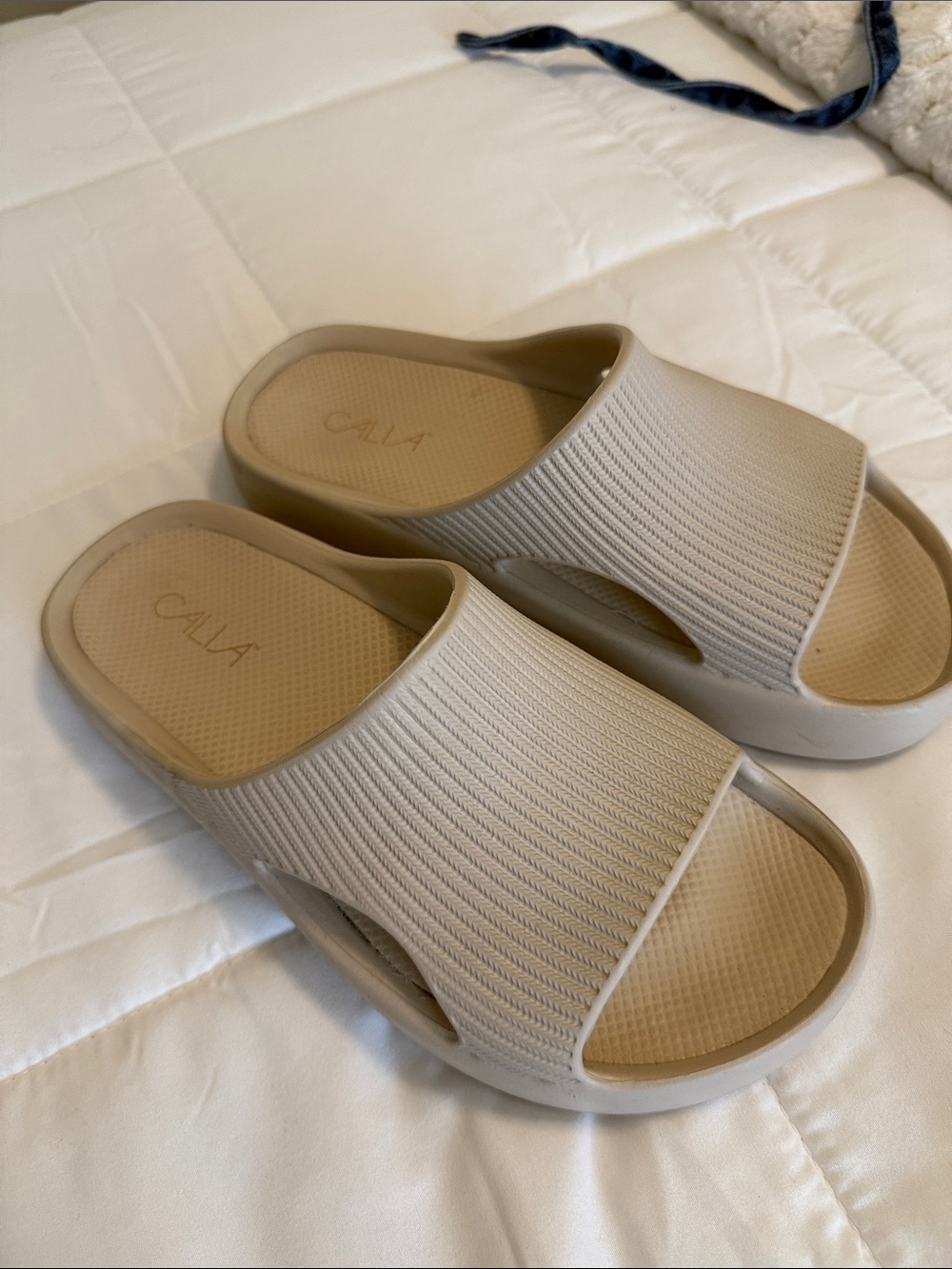 Beige Slide Sandals - Comfortable Women's Slides